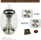 The Force Tamper Automatic Impact Coffee Tamper Adjustable Const Pressure and Autoleveling Extend Set New (Jelly-Black Mirror AL, 54.00mm)