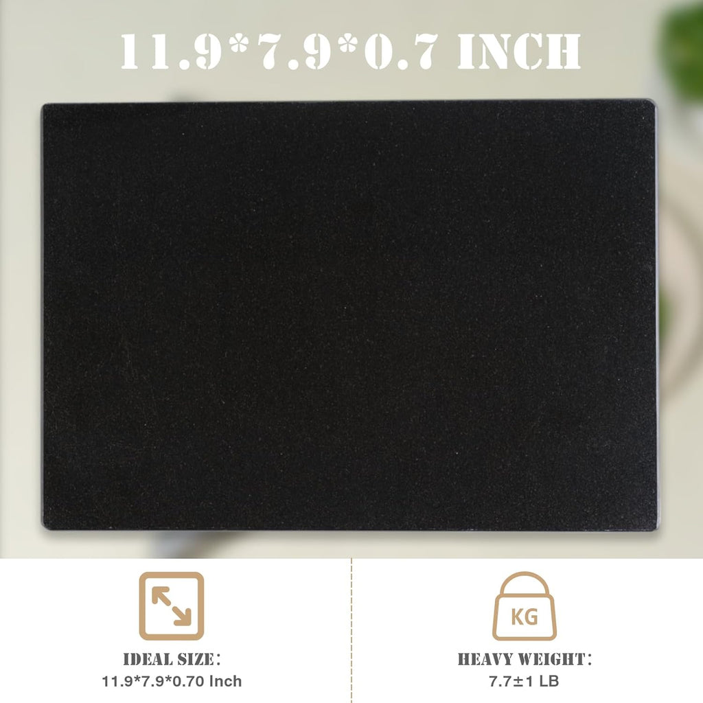 Koville Black Marble Cutting Boards for Kitchen Countertop, Natural Marble Cutting Board Pastry Board Cheese Boards for Home Kitchen Decor, Stone Chopping Serving Tray for Charcuterie