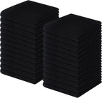 Homaxy 100% Cotton Waffle Weave Kitchen Dish Cloths, Ultra Soft Absorbent Quick Drying Dish Towels, 12 x 12 Inches, 24-Pack, Black