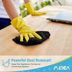 AIDEA Microfiber Cleaning Cloth Black 12PK, Microfiber Towels for Cars, Premium Car Cloths, Dusting Cloth Lint Free Cleaning Rags for SUVs, House, Kitchen, Window, Workshops,11.5×11.5"