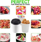 Smygoods White Disposable Paper Coffee Cups with Lids (10 OZ, 100 Count) For Hot Beverages, Tea, Espresso, Cocoa - To Go Drink Containers, Café & Office