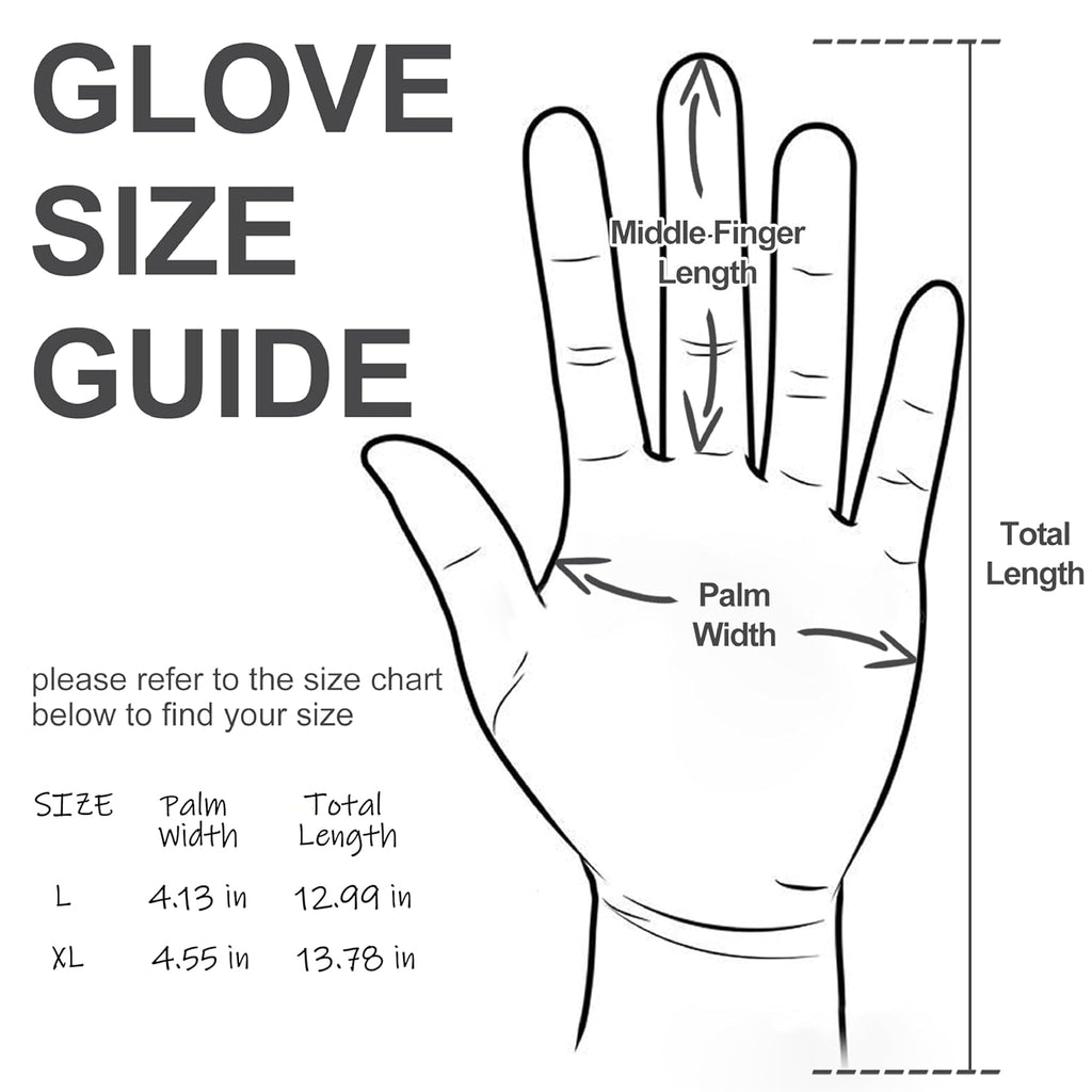 Silicone Oven Gloves - Heat Resistant, Barbecue, Reusable, Waterproof, Cotton Lined Mitts - XL