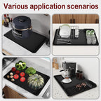 Heat Resistant Mats for Countertop,25.59''x15.75''-Hot Pad for Kitchen Countertop Protector,Silicone Air Fryer Mat with Griddle Tools Mat for Compatible with Ninja,Microwave Oven,Coffee Maker