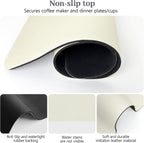 Bloss Coffee Bar Mat, Absorbent / Hides Stains / Rubber Backed - Dish Drying Mat Fits Under Coffee Maker or Espresso Machine(16.1"x24.1", Off White)