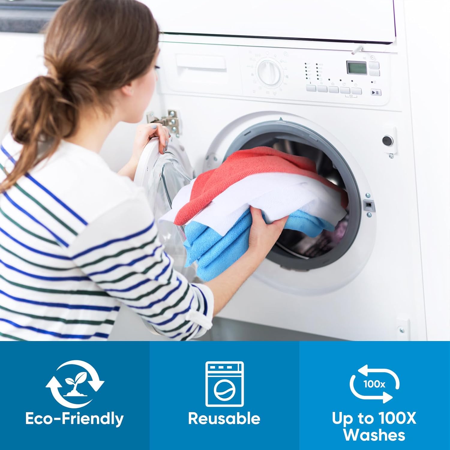 Microfiber Cleaning Cloth, 50 Sheets Shop Towels Commercial Grade Washcloths Lint-Free Clean Rags Bulk Towels for Cars Mechanic Restaurant Garage Housekeeping, 11.5"x 11.5", Red