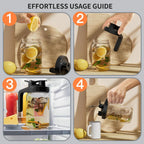 Glass Mason Jar Pitcher - 32oz with Pour Spout Lid, Airtight Seal - Ideal for Cold Brew Coffee, Juice, Lemonade, and More - Premium Glass Jug for Beverages and Sun Tea-Dark Cover