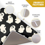 Halloween Ghosts Dish Drying Mat for Kitchen Counter Halloween Cute Ghost Drying Dish Mat 18”x24” Absorbent Microfiber Reversible Kithchen Mats for Countertop Fast Dry Dish Draining Mats for Halloween
