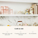 MACKENZIE-CHILDS Wildflowers Enamel Canister, Floral Kitchen Storage Container with Lid, Large