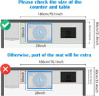 Nonstick Silicone Pastry Mat Extra Large with Measurements 28''By 20'' for Silicone Baking Mat, Counter, Dough Rolling,Fondant/Pie Crust By Folksy Super Kitchen (20×28, Blue)