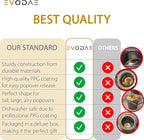 EVODAE® Popover Pans in Holiday Gift Box – Set of 2, 12 Cup (2x6) Nonstick Pro-Grade Carbon Steel Bakeware – Strong Built Metallic Cups – PFOA & PTFE Free – Great Gift for Bakers & Holiday Meals