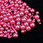 Twisweet Rose Gold Pearl Rods Sprinkles, Edible Sugar Pearls for Cake Decorating, Mix Size Baking Candy, Cake Topper Cupcake Cookie Ice Cream Dessert Decorations, Valentine Mother's Day Birthday Wedding Party Supplies(130g/4.58oz)