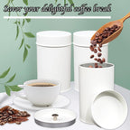 Tea Canister, 6 Pack Tea Tin Loose Leaf Tea Storage Tea Tins For Loose Tea, Tea Storage Loose Leaf Metal Tea Tin Canister For Loose Tea Storage Coffee Sugar Candy Herbs And Spices (White)