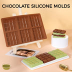 Chocolate Molds - Non-Stick Chocolate Bar Mold, Break Apart Chocolate Bar Maker Food Grade Deep Mold For Knafeh Pistachio Milk Home Diy - 1 Piece