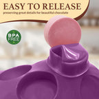 HKNMTT Silicone Round Cookie Mold, 4 PCS Candy Chocolate Moulds, 12-Cavity Cylinder Non-Stick Food Grade BPA Free Moulds for Making Handmade Soap Mini Cake Jelly Brownie Pudding Jello