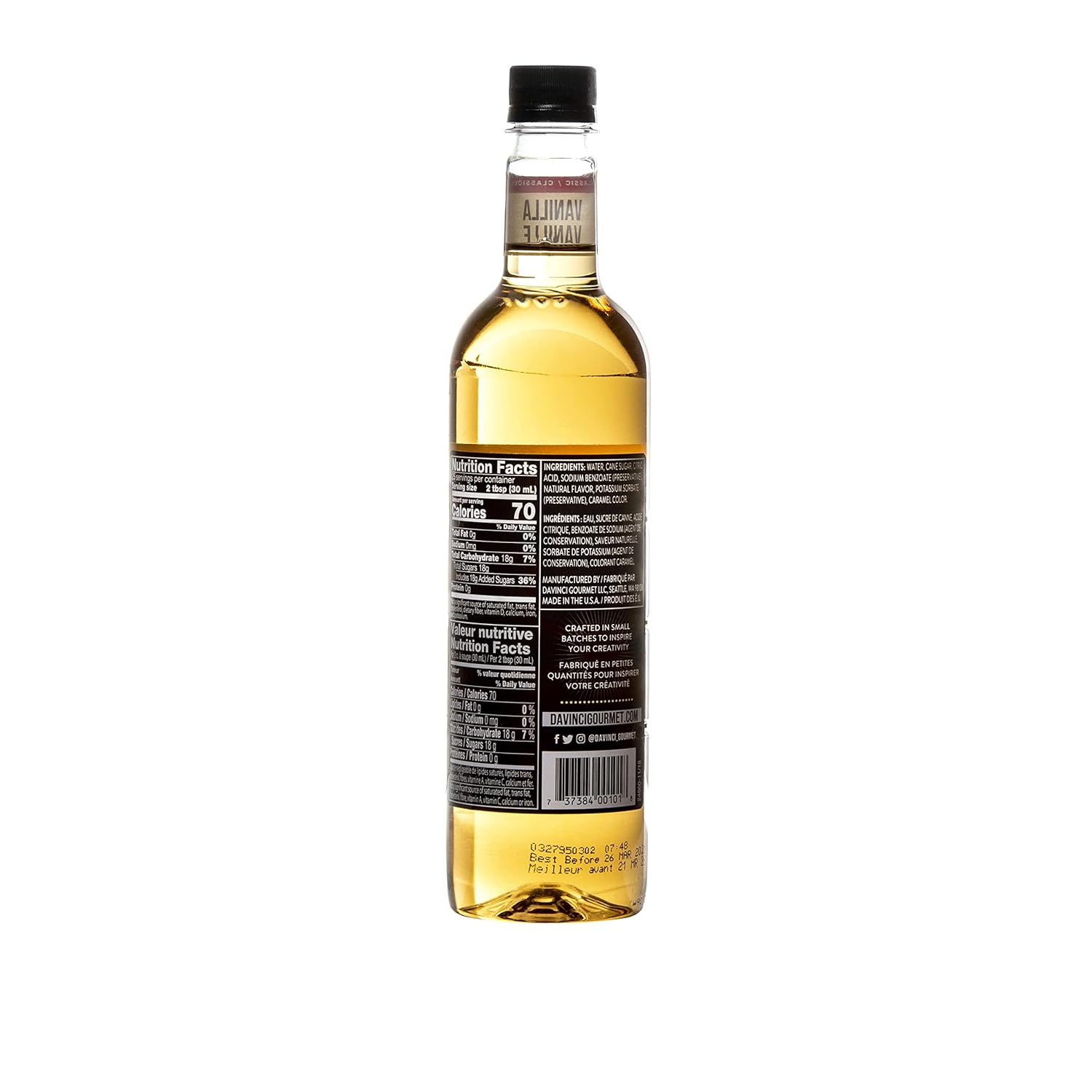 DaVinci Gourmet Classic Vanilla Syrup, 25.4 Fluid Ounces (Pack of 1)