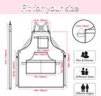 5 Pack Kitchen Apron, Work Apron, Canvas, Multiple Pockets, Gardening, Painting, BBQ, Artist, Carpenter, Sizes M to XXL, Pink