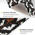 Halloween Drying Mats for Kitchen Counter 18”x24” Happy Halloween Spooky Bat Dishes Pad Microfiber Absorbent Fast Dry Dish Draining Mats Halloween Kitchen Decor Table Protector for Bar Countertop