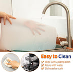 Warome Silicone Mat,78.7”x 23.6” Heat Resistant Mats for Countertop,Extra Large Countertop Protector Mat, Cuttable Kitchen Counter Mat, Silicone Mats for Kitchen Counter/Crafts- White Translucent