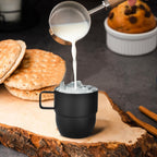 4oz Espresso Cup Set of 2, Insulated Espresso Mug With Lid and Straw, Espresso Shot Glasses with Handle, Double Walled Stainless Steel Small Expresso Shots Cup for Coffee