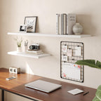 Wall Shelf Set of 3, White Floating Shelves 24 in W x 10 in D x 1 in H, Wooden Floating Wall Shelf with Invisible Brackets for Living Room/Bedroom/Bathroom/Kitchen Storage and Decor