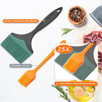 Large Silicone Basting Pastry Brush - 3.95inch Extra Wide Silicone Sauce Brush for Grilling,Heat Resistant Brushes Spread Oil Butter Sauce for Cooking Baking BBQ,Dishwasher Safe（Green 1）