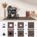 Dish Drying Mat for Kitchen Counter | Coffee Bar Mat for Countertops | Heat Resistant Drainer Mat with Non-slip Rubber Backed | Hide Stain Kitchen Absorbent Draining Mat | Brown 16"x18"