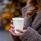 Smygoods White Disposable Paper Coffee Cups (10 OZ, 100 Count) For Hot Beverages, Tea, Espresso, Cocoa - To Go Drink Containers, Café & Office