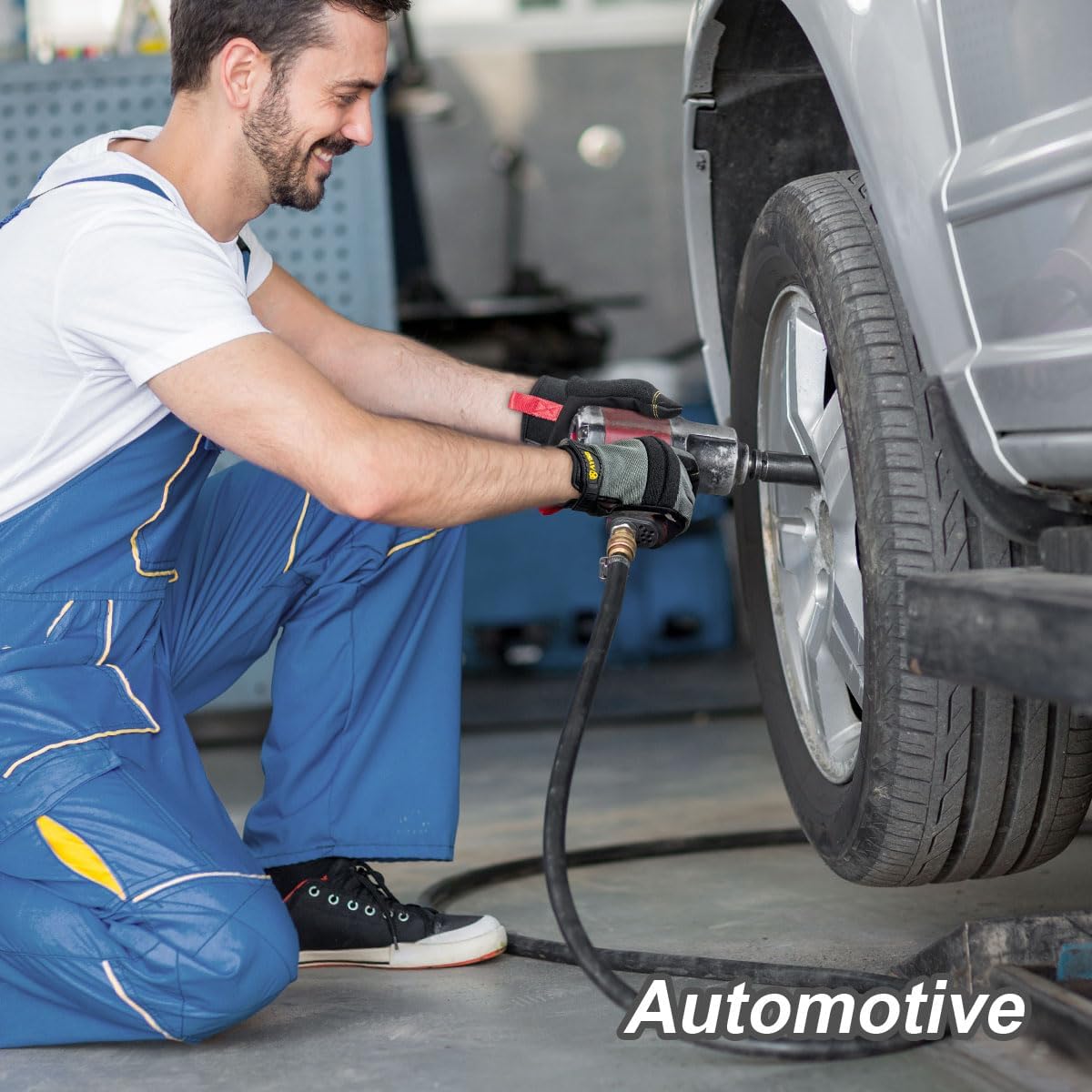 KAYGO Work Gloves For Men, KG125M Mechanic Utility Work Gloves for All Purpose, Excellent Grip, Heavy Duty, Improved Dexterity, Touch Screen,M