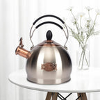 Whistling Tea Kettle Stainless Steel Teapot, Teakettle for Stovetop Induction Stove Top, Fast Boiling Heat Water Tea Pot 2.6 Quart