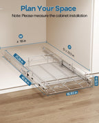 17" W*21" D Pull Out Cabinet Organizer, Home Shelf Organization, Heavy-Duty Pull Out Shelves for Cabinets, Slide Out Drawers Organizer for Kitchen, Pantry