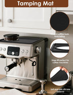 Tamping Mat compatible with Breville 870/880, Silicone Top Cover for Espresso Machines - Non-Slip, Scratch Proof Coffee Accessories (11"x9.25", Black)