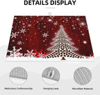 Large Dish Drying Mats For Kitchen Counter Microfiber Kitchen Drying Mat XL Draining Pad Absorbent Quick Drying Dish Mat 18x24 Inch - Christmas Tree