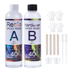 Epoxy Drops, 16OZ Epoxy Resin Crystal Clear, Epoxy Resin Kit - No Yellowing & No Bubbles, 1:1 Mix Ratio, Self-Leveling, Bubbles Free, Resin Epoxy for Casting, DIY, Molds, Jewelry Making, Art Crafts