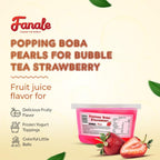 Fanale Popping Boba Pearls for Bubble Tea - 2 lb (1 lb X 2) | Strawberry | Bursting Boba Pearls Bubble 450g X 2 | Fruit Juice Flavor for Shakes, Dessert, Smoothie | FPB001-SP450 X 2