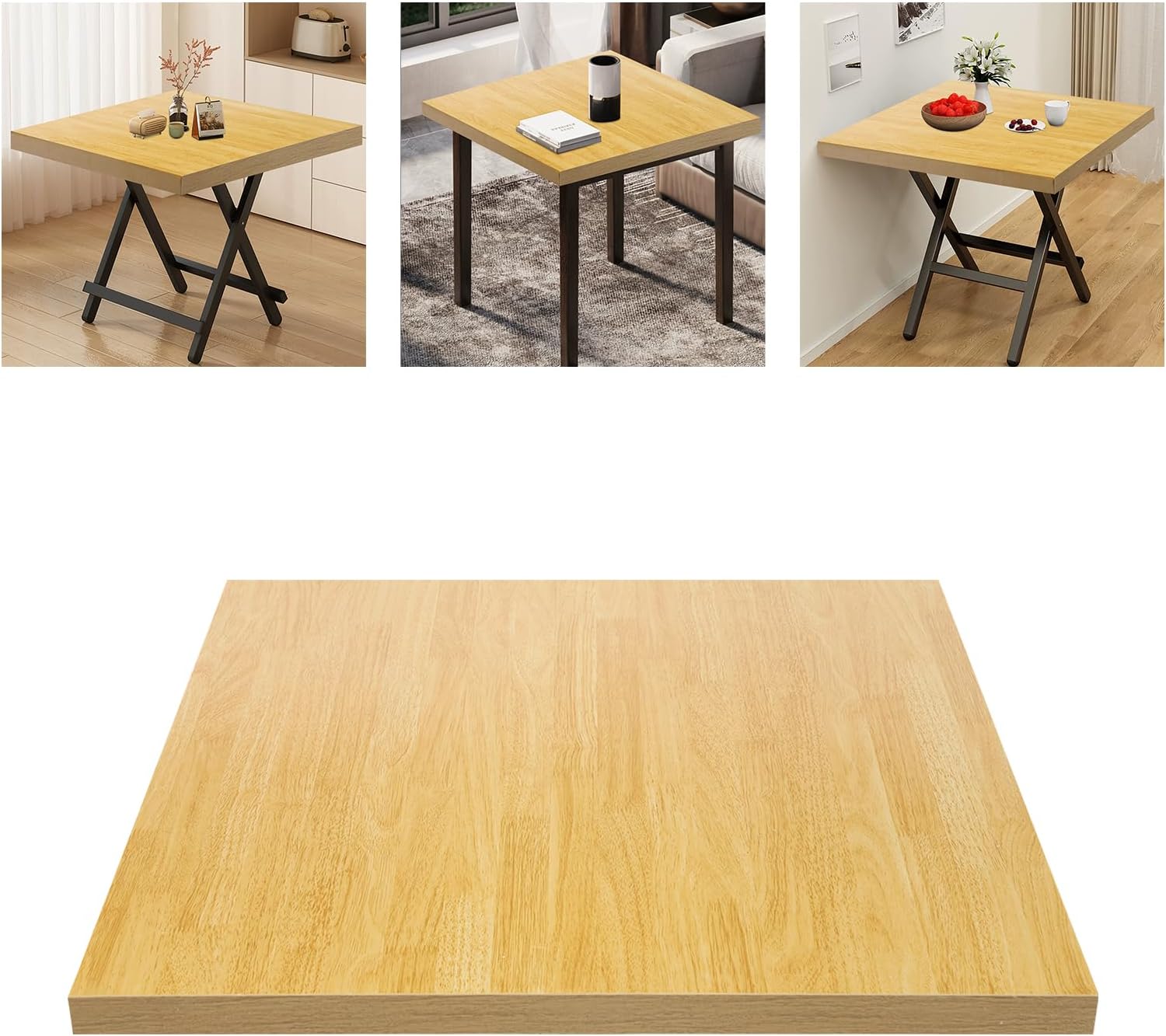 Butcher Block Countertop | 30x30in Wood Board Countertop | DIY Washer Dryer/Island/Kitchen Counter-top | countertop Cutting Board | 1102lbs Load Capacity | Wood Color | NO Base Legs, 1.38in Thick