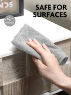 Fantasticlean Microfiber Cleaning Cloth Roll -150 Pack, Tear Away Microfiber Towels, 12" x 12", Reusable, Washable, Ultra Absorbent Dishcloth for Home Supplies, Car, Pet, Kitchen (2 Rolls of Grey)