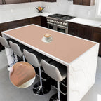 Silicone Mats for Kitchen Counter, 47.3"x23.6"(120cmx60cm) Large Heat Resistant Mat Kitchen Island Waterproof 2MM Thick Countertop Protector Mat Nons-slip Extra Large Counter Mat, Translucent Brown