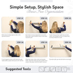 InPlace Shelving, Wall Mounted Real Solid Wood Rustic Bracket Ledge, 5" D x 60" W x 6.1"H, Distressed White, 9602101E