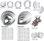 KALAIEN 31Pcs Austin Rose Cutter Set Rose Petals Silicone Fondant Mould Veining Petal Sugar Flower Making Tool