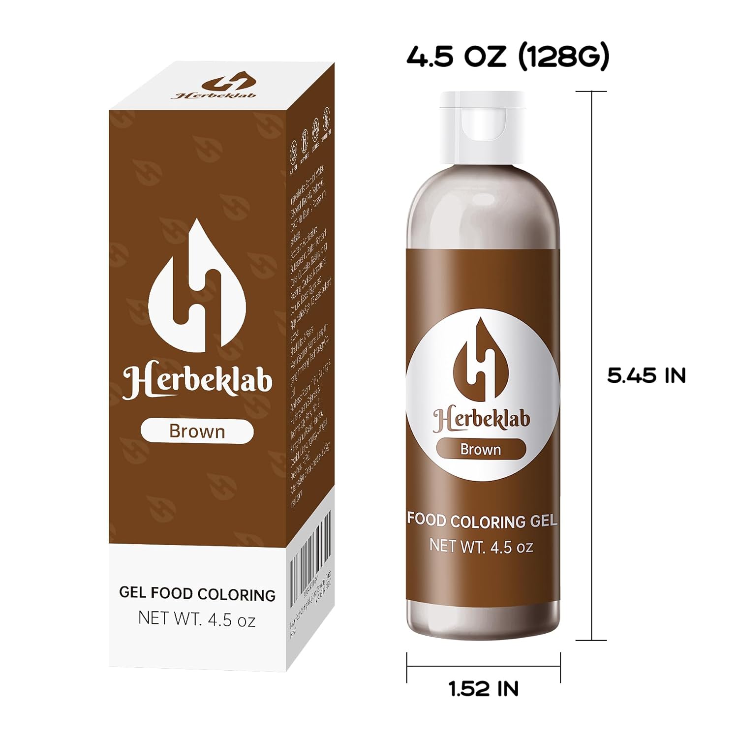 Brown Food Coloring Gel 4.5 Oz Professional Grade Brown Food Dye Concentrated Gel Food Coloring for Icing Baking Cake Decorating Cookie