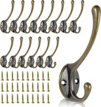 Wall Hooks for Hanging, 15-Pack Heavy Duty Metal Coat Hooks, for Living Room, Bathroom, Kitchen, Bedroom for Towel, Hat, Key, Closet, Bag (Bronze)