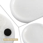 Koville African Natural White Marble Decorative Tray, 10" x 5" Marble Vanity Tray for Bathroom Countertop Organizer Stone Trays, Catchall Tray for Perfume, Candles, Jewelry (Namib Bianco White)