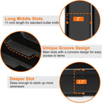 Kitchen Silverware Organizer for Drawer - Expandable Silverware Drawer Organizer Adjustable Utensil Drawer Holder, Flatware Cutlery Tray for Spoons Forks Kitchen Organizers Storage,Black,M