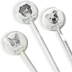Custom Wedding Dog Stir Sticks, Personalized Pet Acrylic Cocktail Stirrers, Unique Wedding Drink Sticks, Reusable Acrylic Stirrers, Wedding Favors and Decorations Style 1