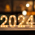 Foaky Marquee Light Up Number Sign, Plastic LED Lamp for Night Light, Wedding, Birthday Party, Christmas Home Bar Decoration(4)