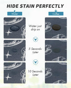 AMOAMI Coffee Mat Hide Stain Rubber Backed Absorbent Dish Drying Mat for Kitchen Counter - Fits Under Coffee Maker & Espresso Machine (12x19,DUST BLUE)