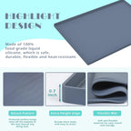 URMONA Waterproof Silicone Under Sink Mat 22'' x 14'' Shelf Liner for Kitchen and Bathroom, Cabinet and Counter Protector, Storage and Organizers, Litter Mat, Pet Cat Puppy Essentials(Light Grey)