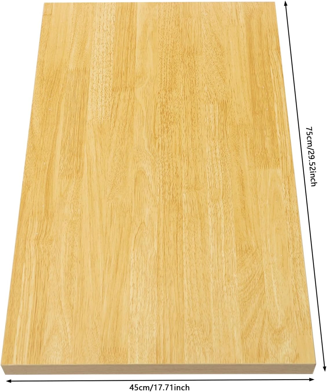 Butcher Block Countertop | 30x18in Wood Board Countertop | DIY Washer Dryer/Island/Kitchen Counter-top | countertop Cutting Board | 1102lbs Load Capacity | Wood Color | NO Base Legs, 1.38in Thick