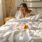 MAONAME 13" Round Tray, Pink Serving Tray with Handles, Modern Decorative Trays for Coffee Table, Plastic Ottoman Trays for Ottoman, Bathroom, Decor