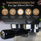 54mm Bottomless Portafilter 3 Ears ABS Handle – Fits Breville Barista Express, Bambino, Impress, Duo Temp Pro and Infuser – Includes 18g Filter Basket Hands-Free Dosing Funnel & 1.7mm Puck Screen